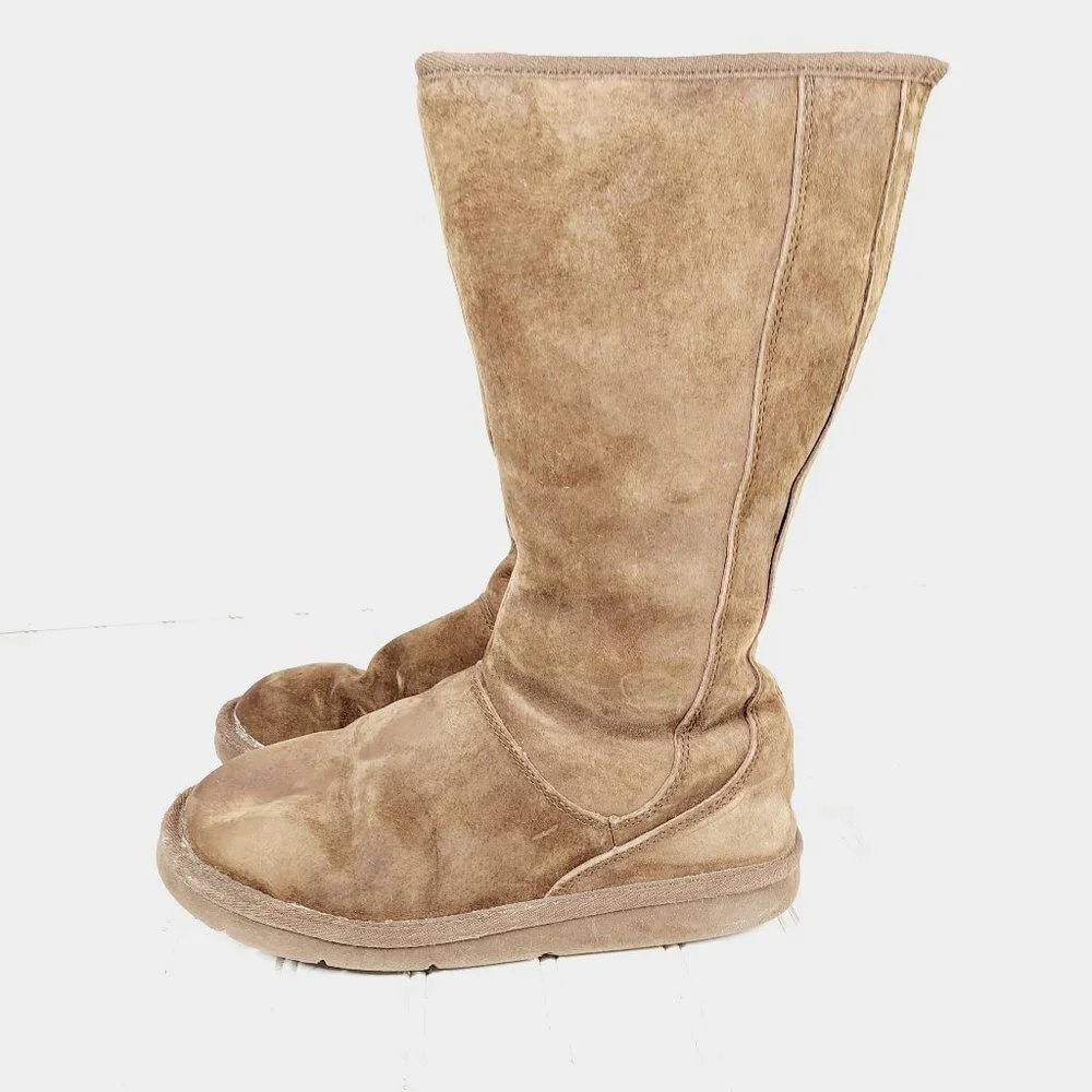 UGG Knightsbridge CHESTNUT Suede Leather Sheepskin BOOTS 5119 H694